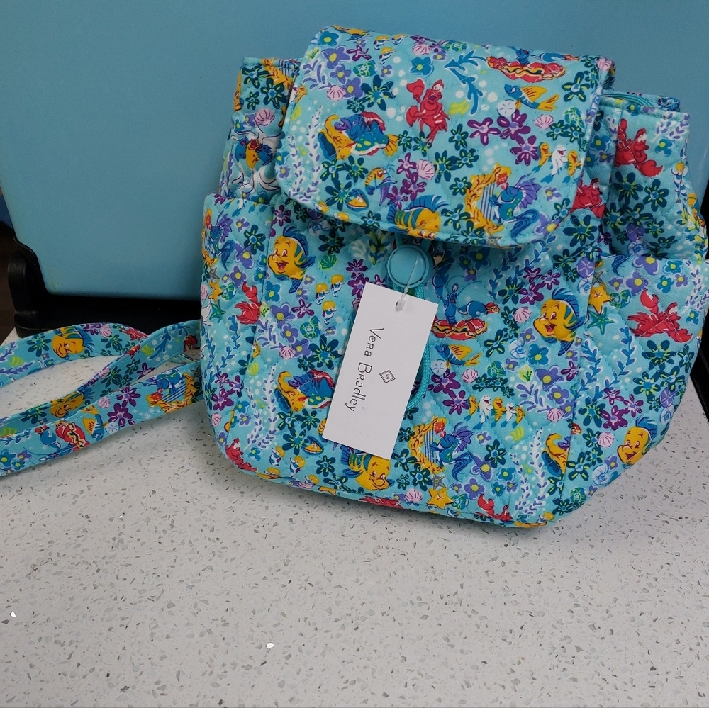 Vera Bradley Little Mermaid Small Backpack NWT